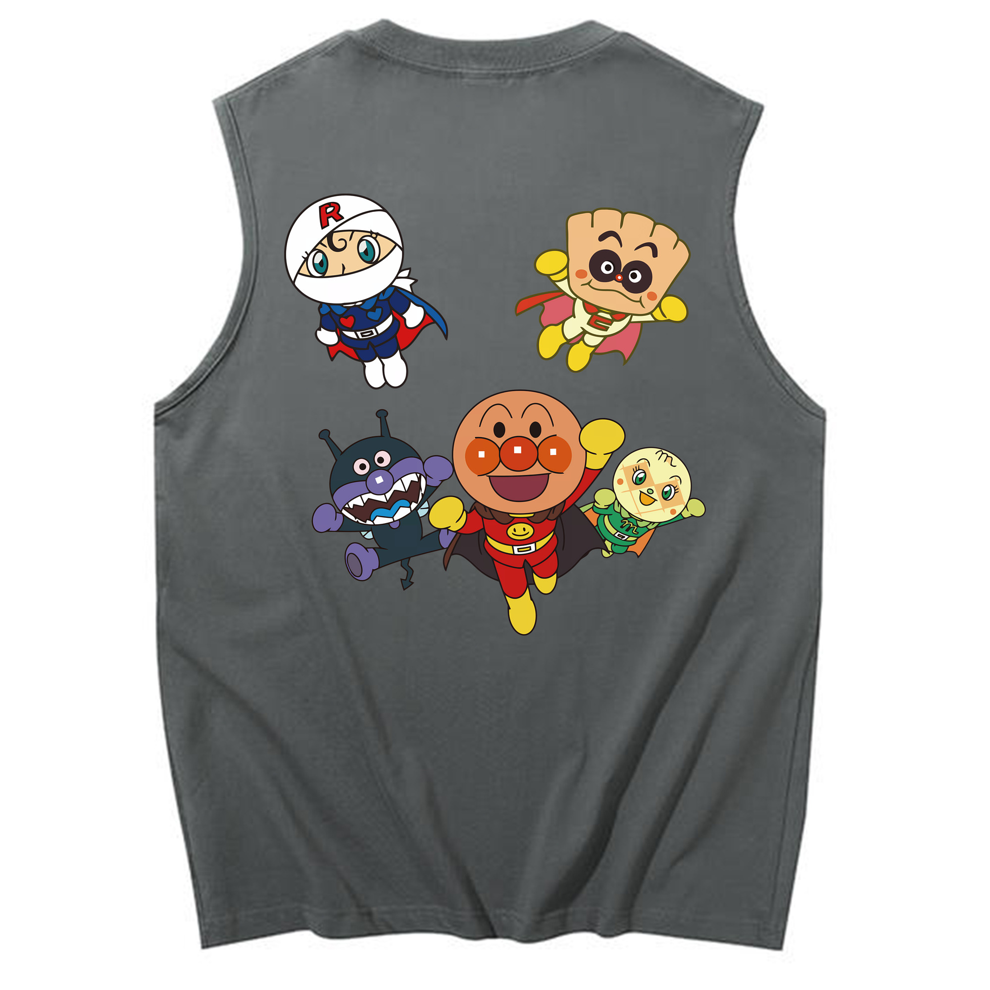 （画像用） アンパンマン Anpanman コットン100％タンクトップ（背面プリント）